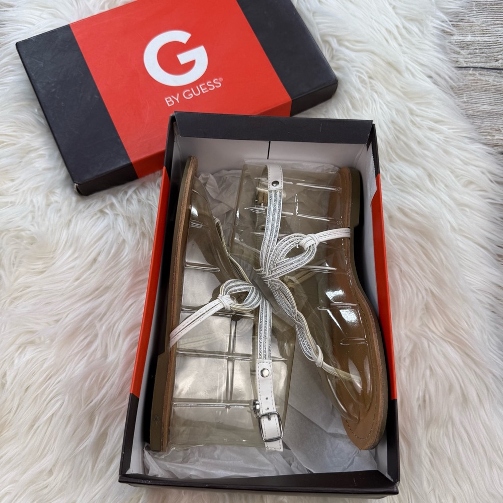 G by Guess | Love Bug White Elegant Sandals - Picture 3 of 3